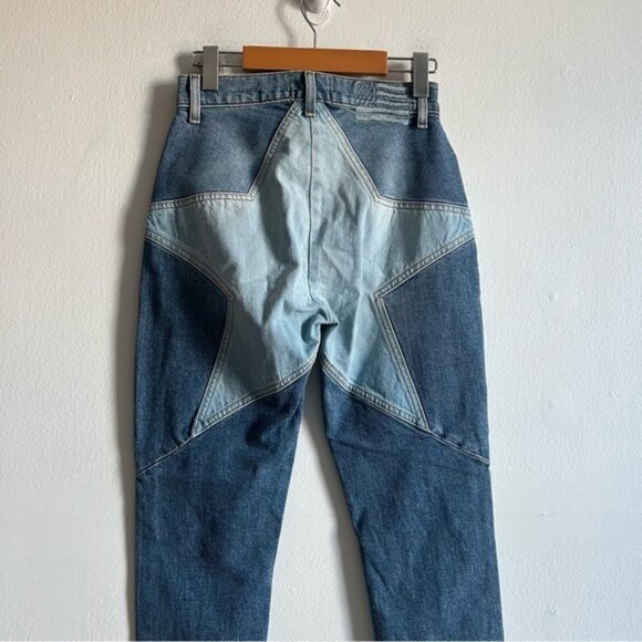 Revice Sz 27 Denim Star Back Exposed Seems Tappered Legs Jeans - Picture 8 of 12
